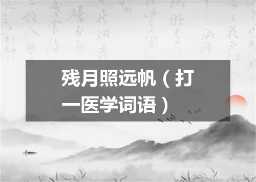 残月照远帆（打一医学词语）