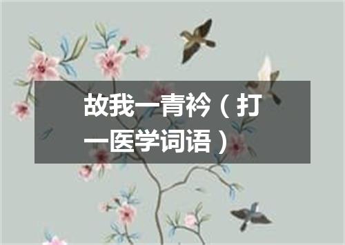 故我一青衿（打一医学词语）