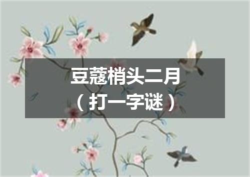豆蔻梢头二月（打一字谜）