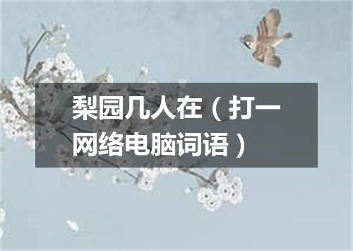 梨园几人在（打一网络电脑词语）