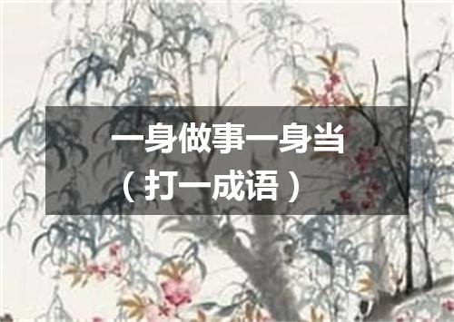 一身做事一身当（打一成语）