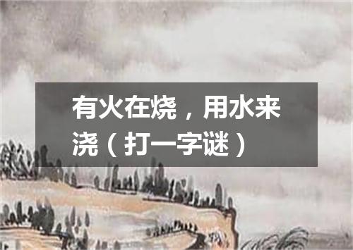 有火在烧，用水来浇（打一字谜）