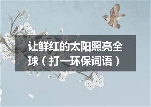 让鲜红的太阳照亮全球（打一环保词语）