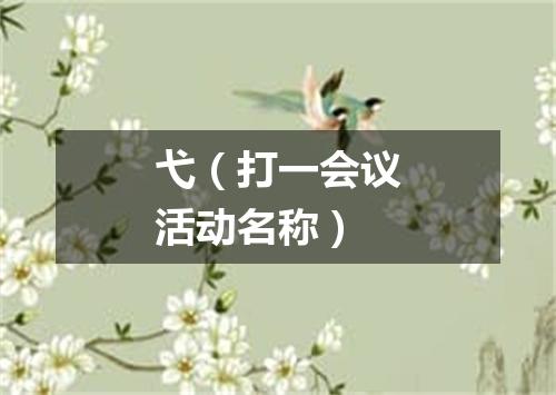 弋（打一会议活动名称）
