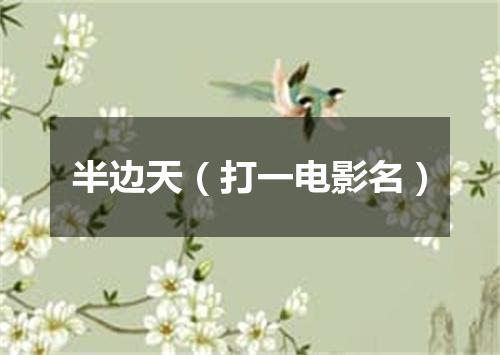 半边天（打一电影名）