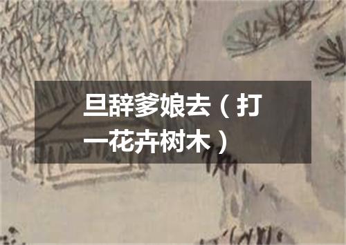 旦辞爹娘去（打一花卉树木）