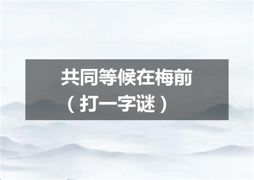 共同等候在梅前（打一字谜）