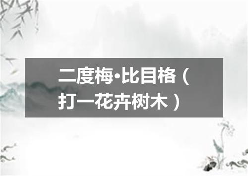 二度梅·比目格（打一花卉树木）