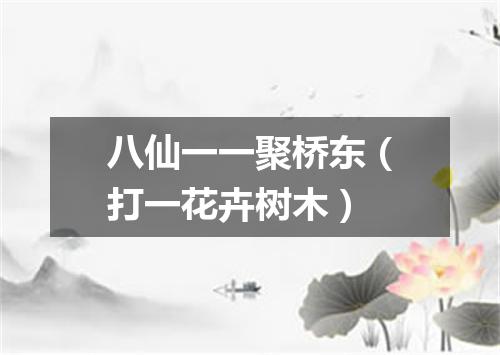 八仙一一聚桥东（打一花卉树木）