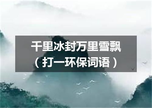 千里冰封万里雪飘（打一环保词语）