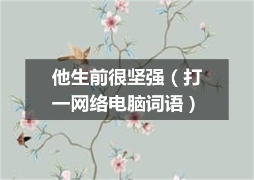 他生前很坚强（打一网络电脑词语）