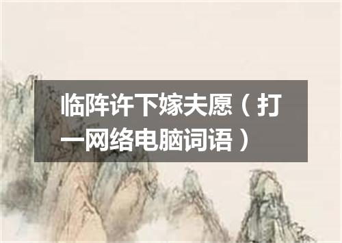 临阵许下嫁夫愿（打一网络电脑词语）