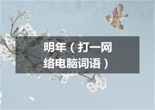 明年（打一网络电脑词语）