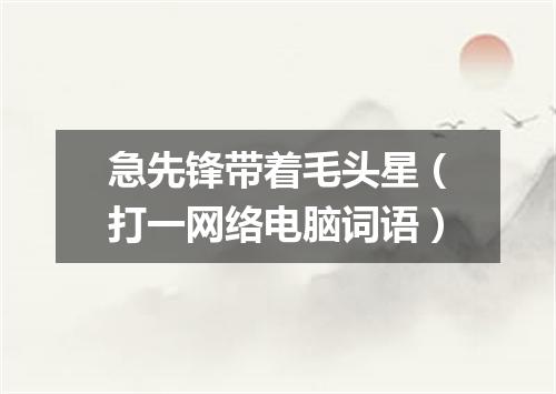 急先锋带着毛头星（打一网络电脑词语）