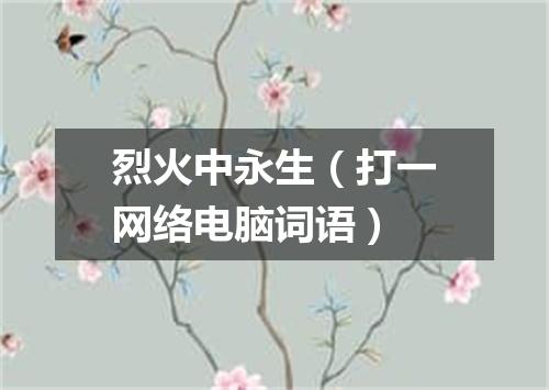 烈火中永生（打一网络电脑词语）