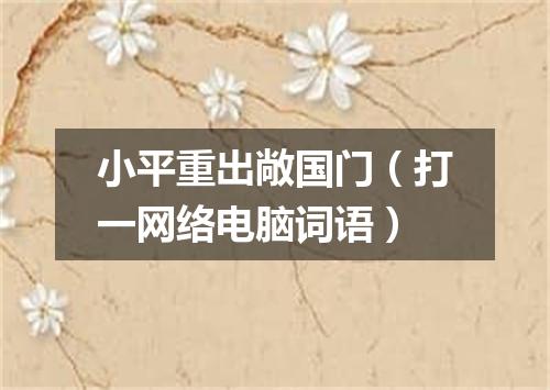 小平重出敞国门（打一网络电脑词语）