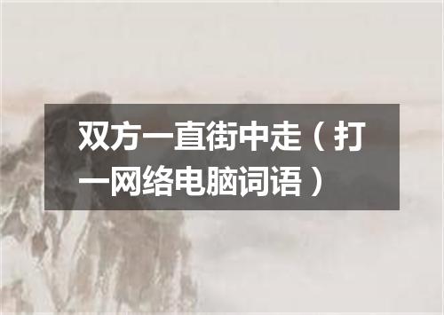 双方一直街中走（打一网络电脑词语）
