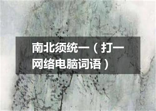 南北须统一（打一网络电脑词语）