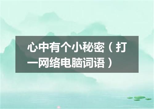 心中有个小秘密（打一网络电脑词语）