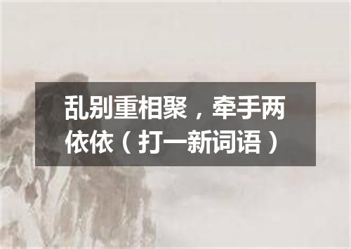 乱别重相聚，牵手两依依（打一新词语）