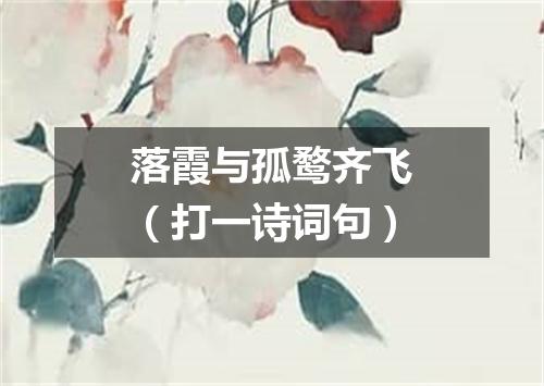 落霞与孤鹜齐飞（打一诗词句）