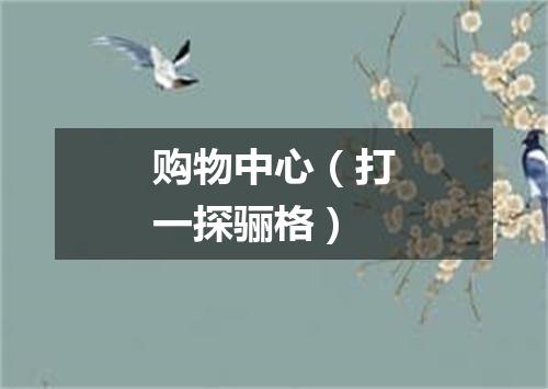 购物中心（打一探骊格）