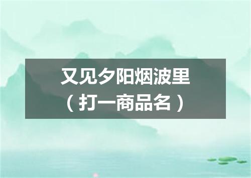 又见夕阳烟波里（打一商品名）