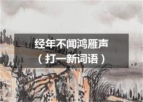 经年不闻鸿雁声（打一新词语）