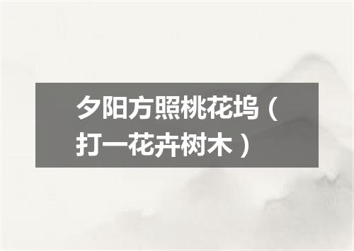 夕阳方照桃花坞（打一花卉树木）