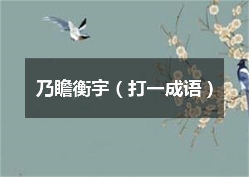 乃瞻衡宇（打一成语）