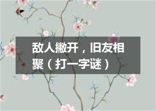 敌人撇开，旧友相聚（打一字谜）