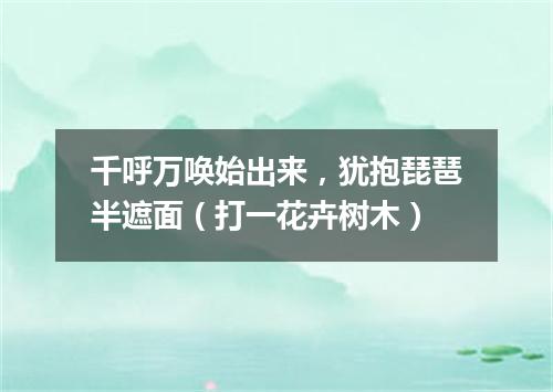 千呼万唤始出来，犹抱琵琶半遮面（打一花卉树木）