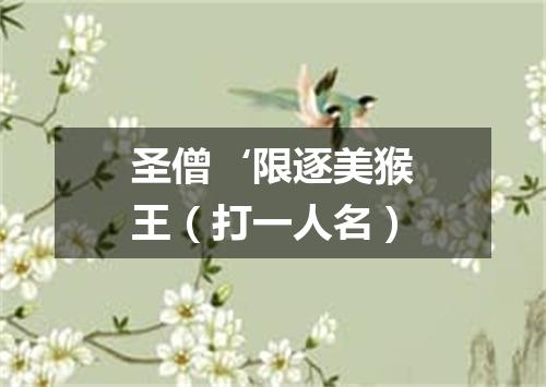 圣僧‘限逐美猴王（打一人名）