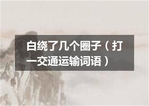 白绕了几个圈子（打一交通运输词语）