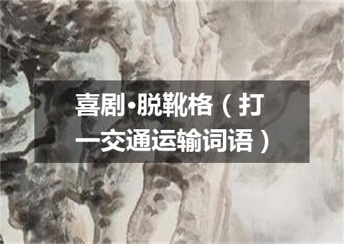 喜剧·脱靴格（打一交通运输词语）