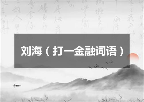 刘海（打一金融词语）