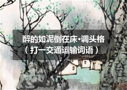 醉的如泥倒在床·调头格（打一交通运输词语）