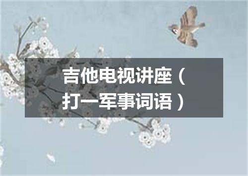 吉他电视讲座（打一军事词语）