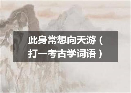 此身常想向天游（打一考古学词语）