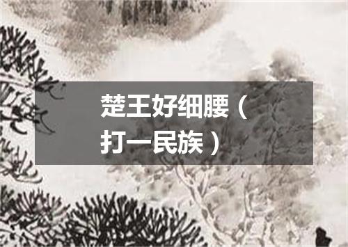 楚王好细腰（打一民族）