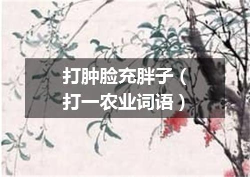 打肿脸充胖子（打一农业词语）