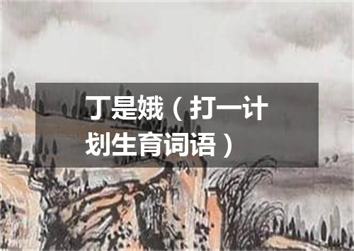丁是娥（打一计划生育词语）