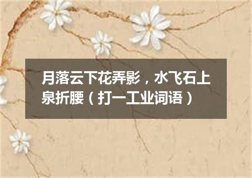 月落云下花弄影，水飞石上泉折腰（打一工业词语）
