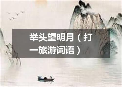 举头望明月（打一旅游词语）