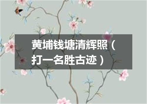 黄埔钱塘清辉照（打一名胜古迹）