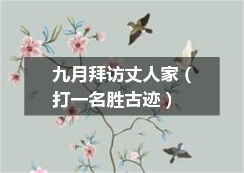 九月拜访丈人家（打一名胜古迹）