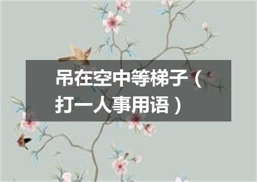 吊在空中等梯子（打一人事用语）