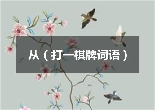 从（打一棋牌词语）