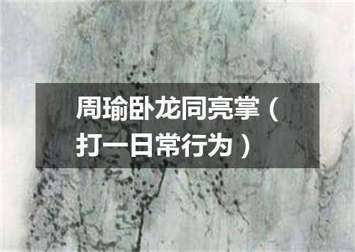 周瑜卧龙同亮掌（打一日常行为）