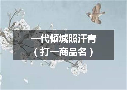 一代倾城照汗青（打一商品名）